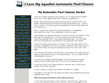 Tablet Screenshot of i-love-my-aquabot-automatic-pool-cleaner.com